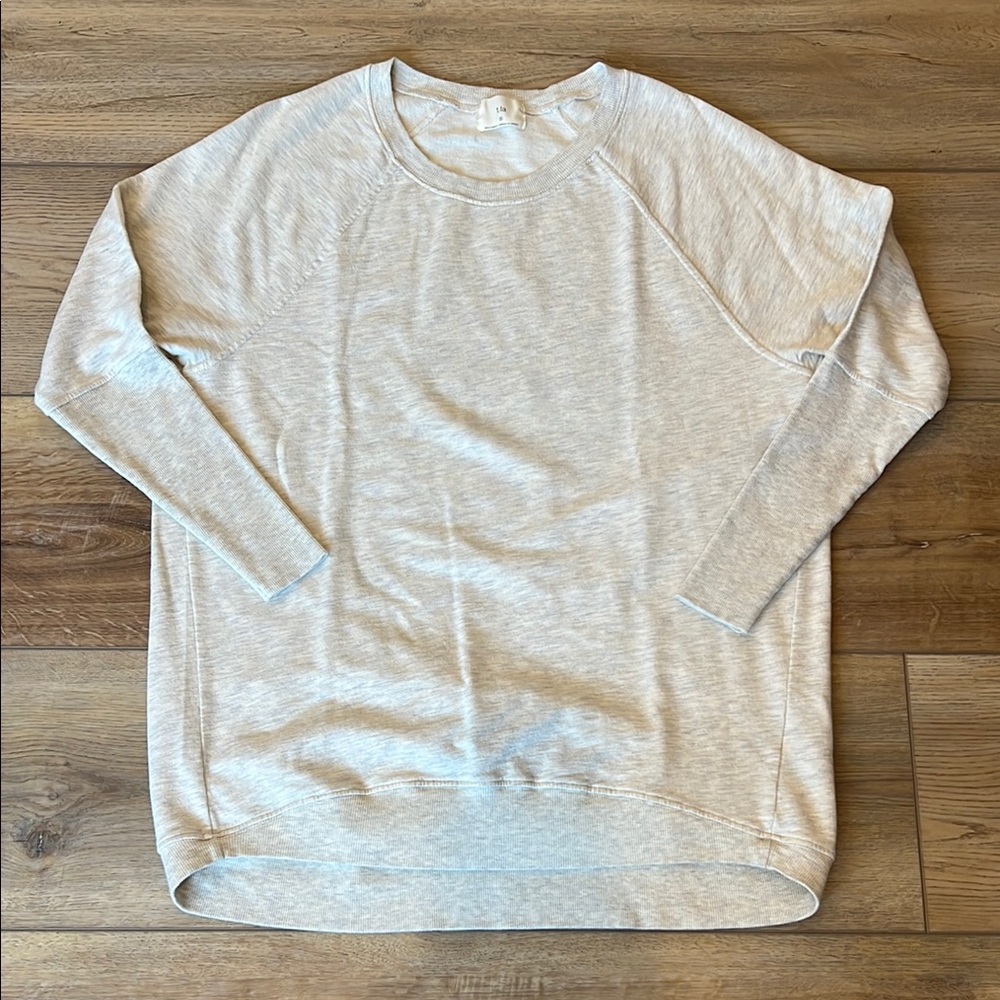 Anthropologie T.la Light Oatmeal Color Sweatshirt